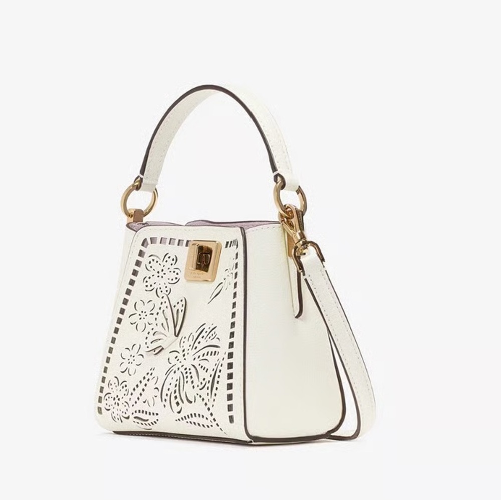 NWT Kate Spade Phoebe Butterfly Perforated Mini Top Handle Crossbody - Picture 2 of 8